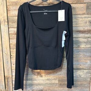 NWT A New Day Women's Long-Sleeve Black Top - size M